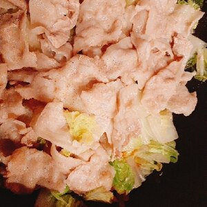 豚バラと白菜のフライパン蒸し